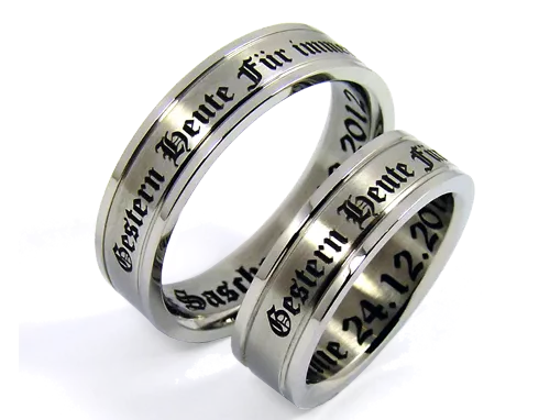 Vincent - a pair of rings (stainless steel)