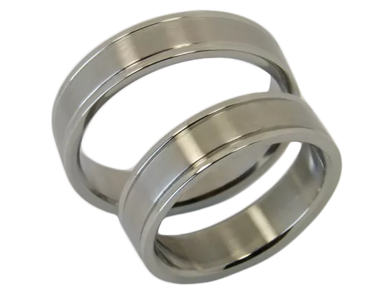 Zahra - a pair of rings (stainless steel)