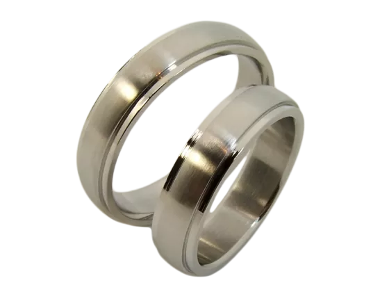 Gustav - a pair of rings (stainless steel)