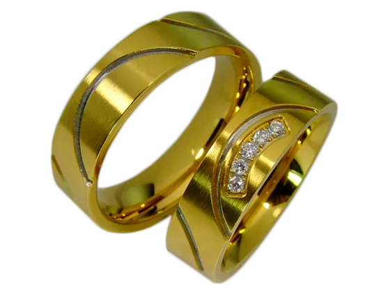 Bridgette - a pair of rings (stainless steel)