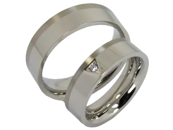 Tiziano - a pair of rings (stainless steel & titanium)