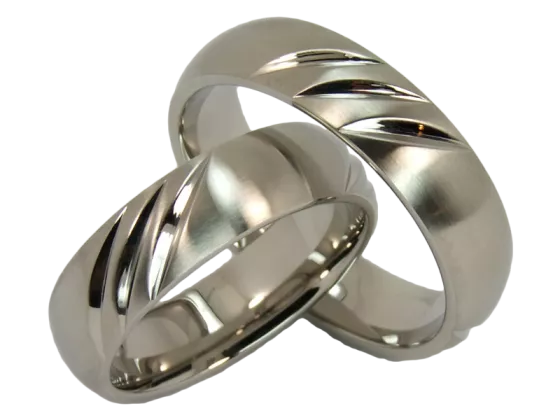 Anna - a pair of rings (stainless steel)