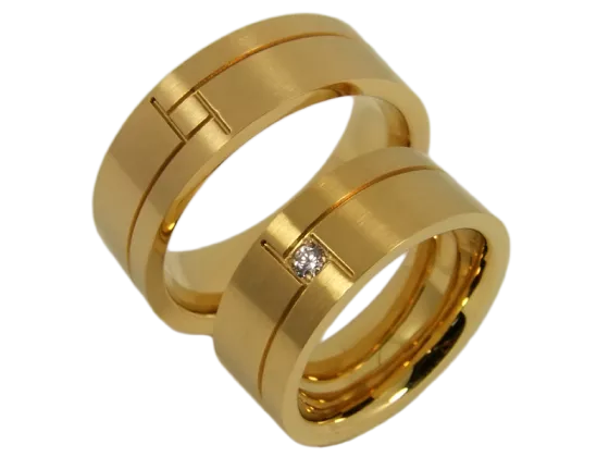 Christine - a pair of rings (stainless steel)