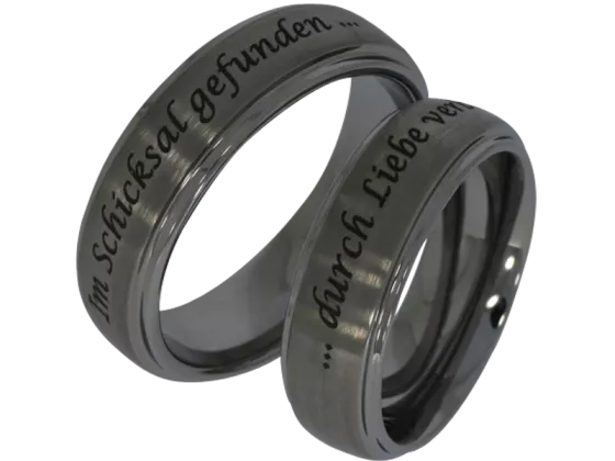 George - a unisex pair of rings (tungsten)