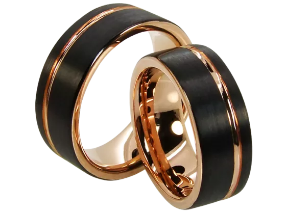 Grace - a pair of rings (tungsten)