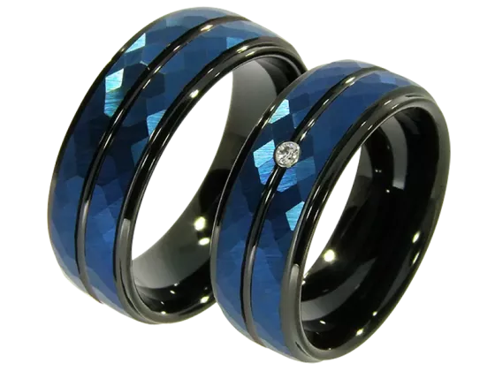 Lorenzo - a pair of rings (tungsten)