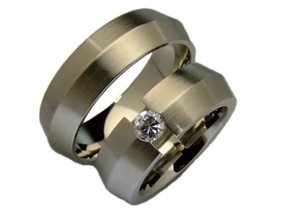 Barbra - a pair of rings (stainless steel)