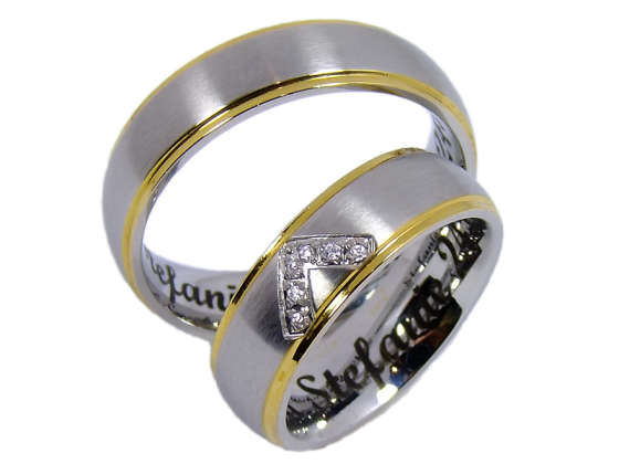 Juliette - a pair of rings (stainless steel)