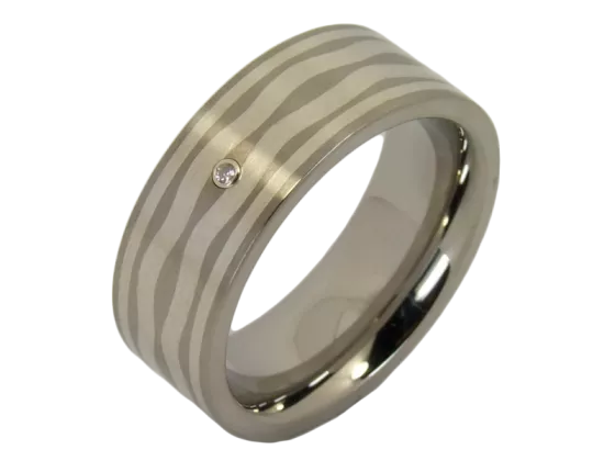 Helen - single ring (stainless steel & silver)