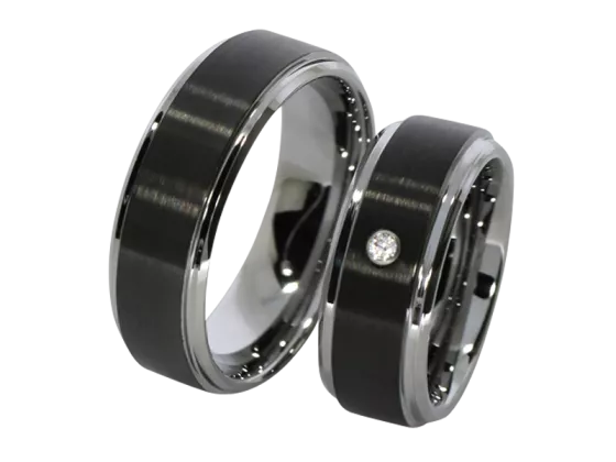 Johanna - a pair of rings (tungsten)