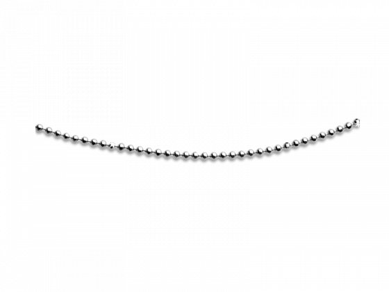 Kugelkette rhodiniert (925er Sterling-Silber)