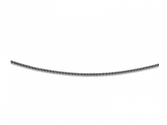 Popkornkette dnn rhodiniert (925er Sterling-Silber)