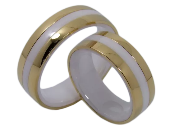 Clarissa - a pair of rings (ceramic)