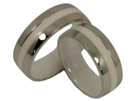 Caroline - a pair of rings (ceramic)
