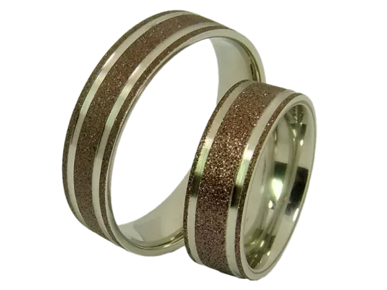 Freya - a pair of rings (stainless steel)