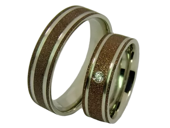 Freya - a pair of rings (stainless steel)