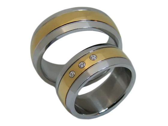 Justin - a pair of rings (stainless steel)