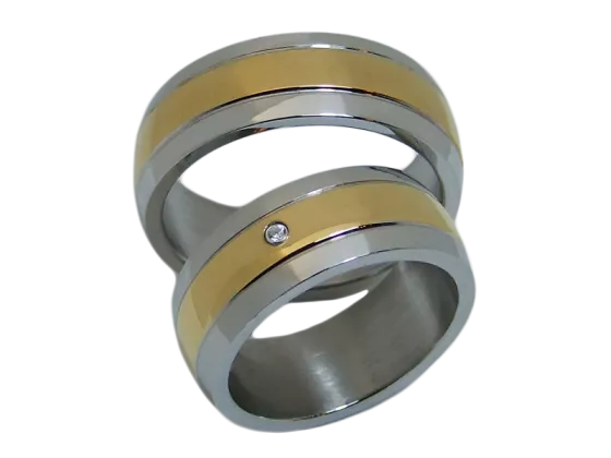 Justin - a pair of rings (stainless steel)
