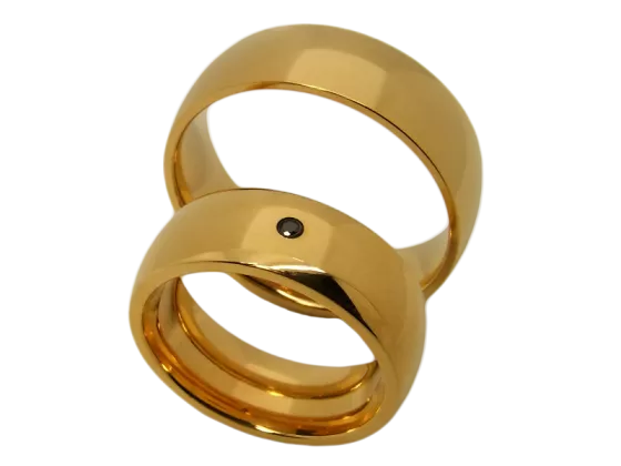Brooke - a pair of rings (stainless steel)