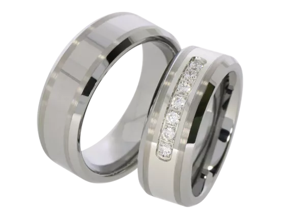 Milo - a pair of rings (tungsten)