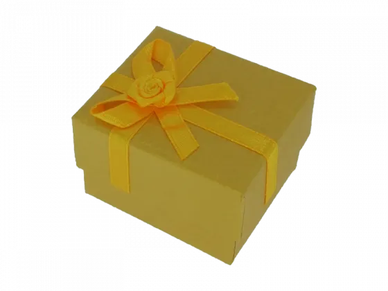 Ringbox rechteckig in gelb ornament