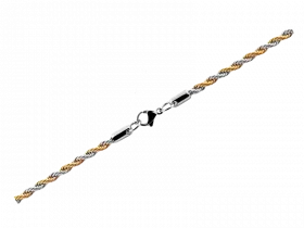 Kordelkette Rixa 70 cm bicolor (Edelstahl)