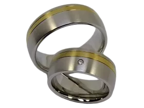 Jennifer - a pair of rings (stainless steel)