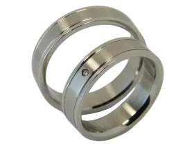 Zahra - a pair of rings (stainless steel)