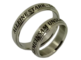 Chris - a pair of rings (stainless steel)