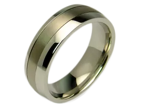 Hero - single ring (stainless steel & titanium)