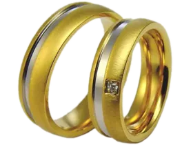 Diane - a pair of rings (stainless steel)