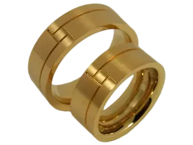 Christine - a pair of rings (stainless steel)