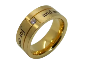 Evelina - single ring (stainless steel)