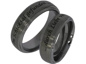 George - a unisex pair of rings (tungsten)