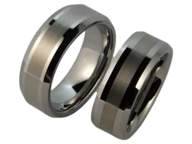 Susannah - a pair of rings (tungsten)