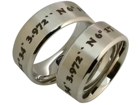 Dante - a pair of coordinate rings (stainless steel)