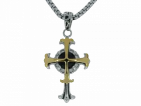 Anhnger Kreuz mit Kette Enzo (Edelstahl)