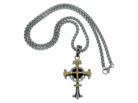 Anhnger Kreuz mit Kette Enzo (Edelstahl)