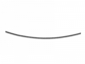 Popcorn necklace thin rhodium-plated (925 sterling silver)