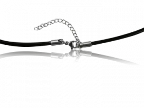 Kette Echtleder mit Anhnger Lilie II (Leder)