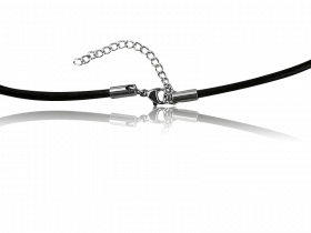 Kette Echtleder mit Anhnger Lilie (Leder)