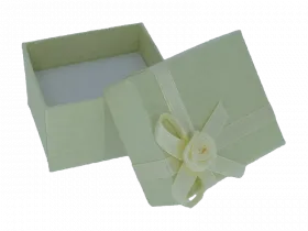 Ringbox rechteckig in creme ornament