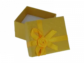 Ringbox rechteckig in gelb ornament