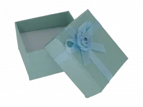 Ringbox rechteckig in hellblau ornament